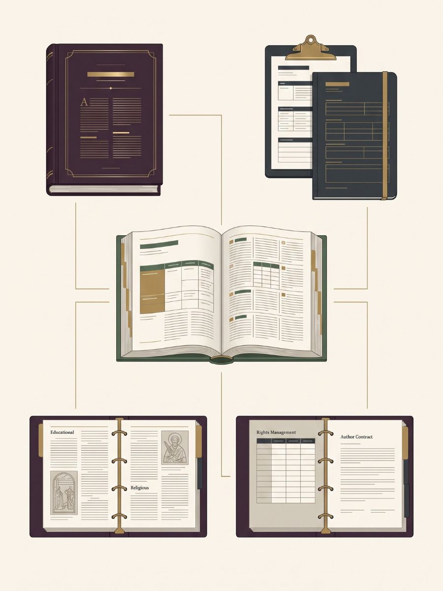 Printed books and publishing materials representing the publishers, institutions and rights holders supported by FKB Publishing Solutions